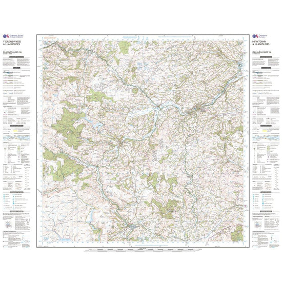 Landranger 136 Newtown & Llanidloes Map With Digital Version