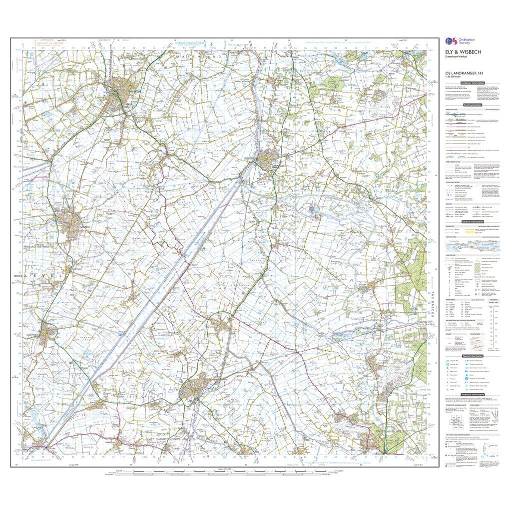 Landranger 143 Ely & Wisbech, Downham Market Map With Digital Version