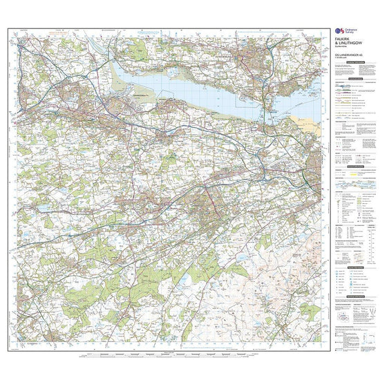 Landranger Active 65 Falkirk & Linlithgow, Dunfermline Map With Digital Version