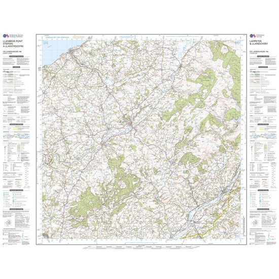 Landranger 146 Lampeter & Llandovery Map With Digital Version