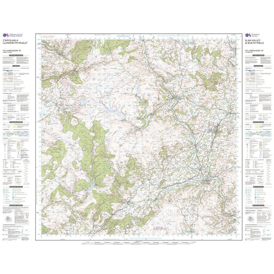 Landranger 147 Elan Valley & Builth Wells Map With Digital Version