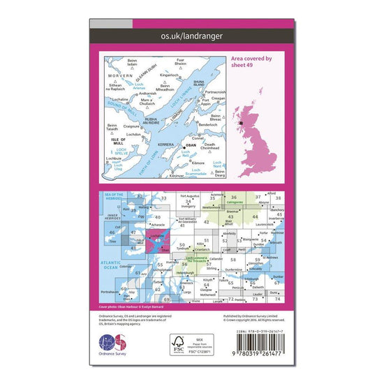 Landranger 49 Oban & East Mull Map With Digital Version