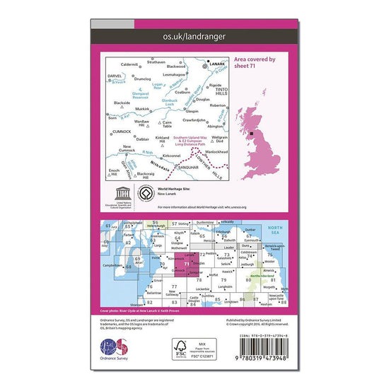 Landranger Active 71 Lanark & Upper Nithsdale Map With Digital Version