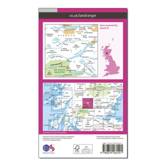 Landranger 51 Loch Tay & Glen Dochart Map With Digital Version