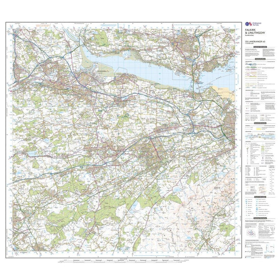 Landranger 65 Falkirk & Linlithgow, Dunfermline Map With Digital Version