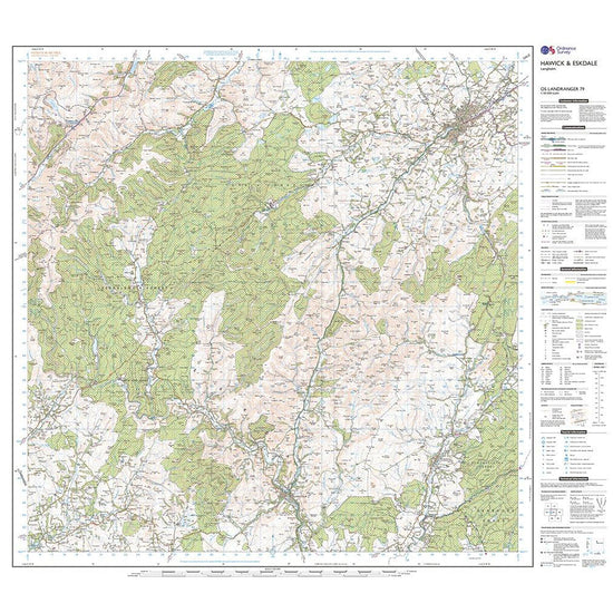 Landranger Active 79 Hawick & Eskdale, Langholm Map With Digital Version