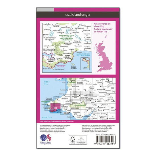 Landranger 158 Tenby & Pembroke Map With Digital Version