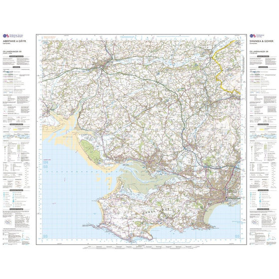 Landranger 159 Swansea & Gower, Carmarthen Map With Digital Version