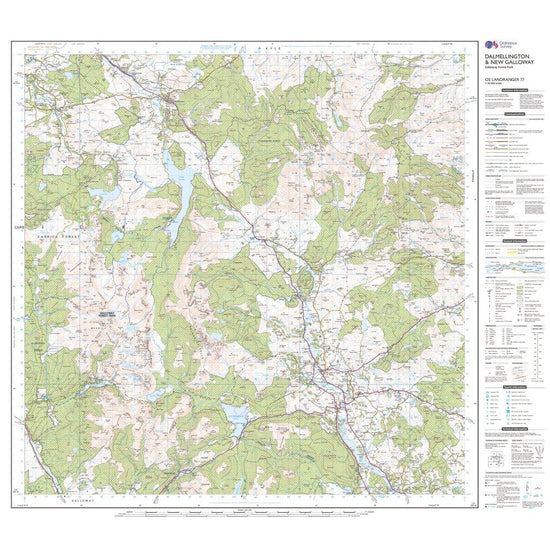 Landranger 77 Dalmellington & New Galloway, Galloway Forest Park Map With Digital Version