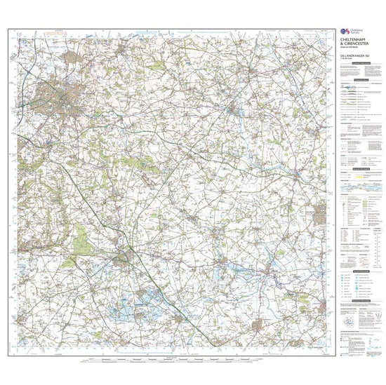 OS Landranger 163 Cheltenham & Cirencester, Stow-on-the-Wold Map