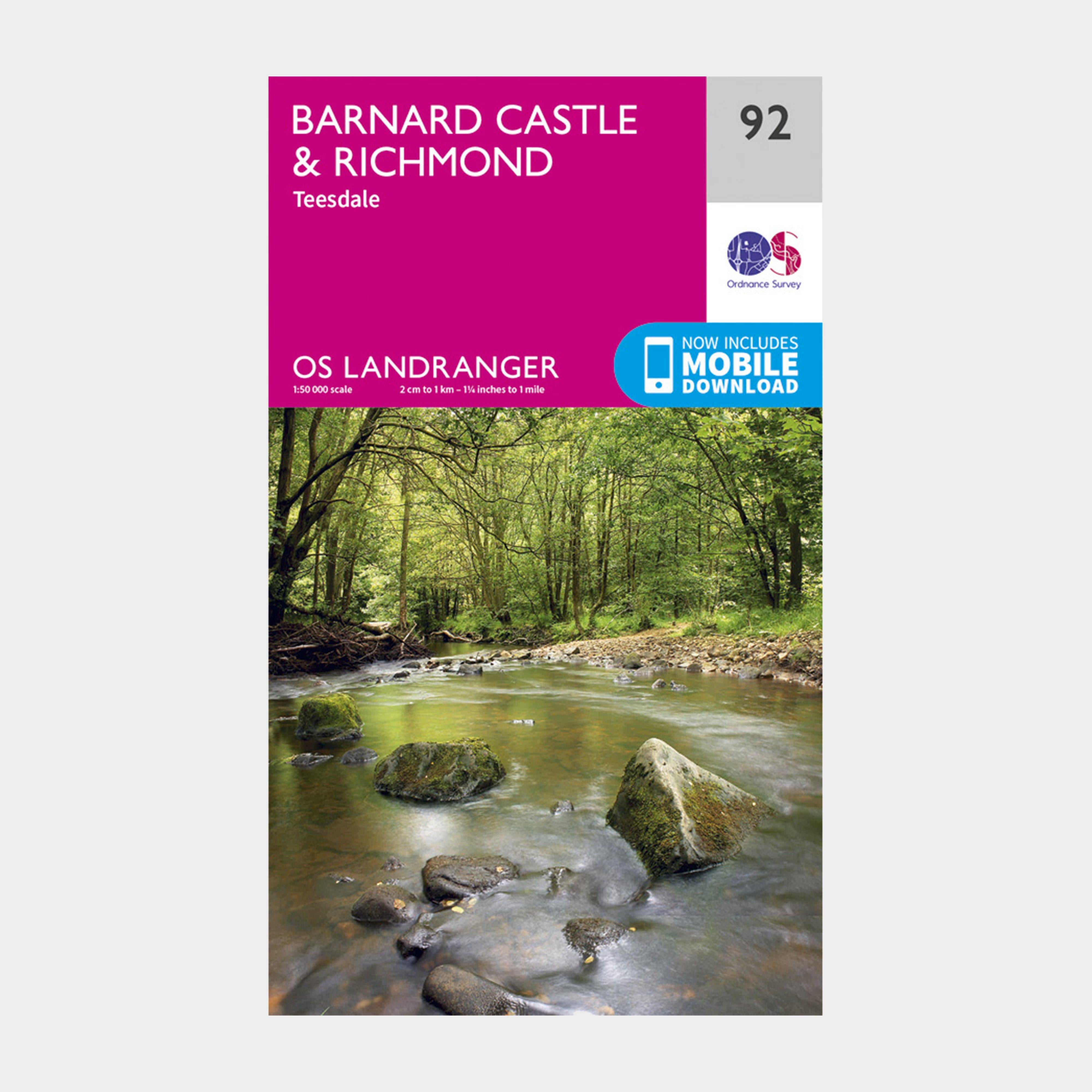 Landranger 92 Barnard Castle And Surrounding Area Map With Digital Version