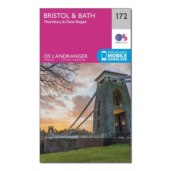 Landranger 172 Bristol, Bath & Thornbury Map With Digital Version