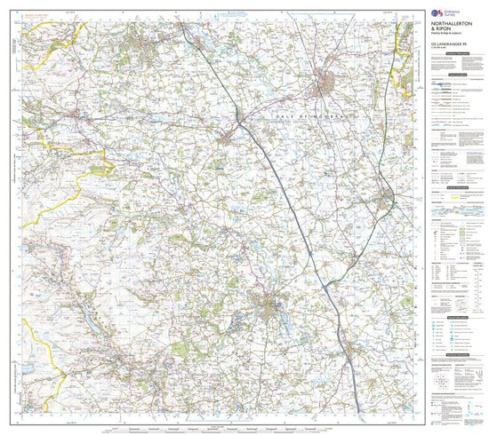 Landranger Active 99 Northallerton & Ripon, Pateley Bridge & Leyburn Map With Digital Version