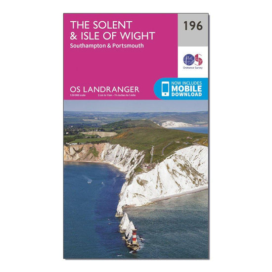 Landranger 196 The Solent & the Isle of Wight, Southampton & Portsmouth Map With Digital Version