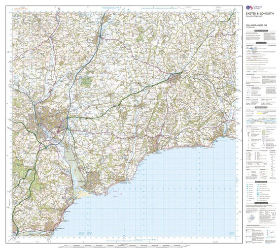 Landranger Active 192 Exeter & Sidmouth, Exmouth & Teignmouth Map With Digital Version