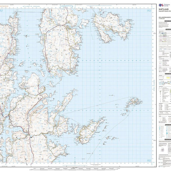 Landranger Active 2 Shetland Sullom Voe & Whalsay Map With Digital Version