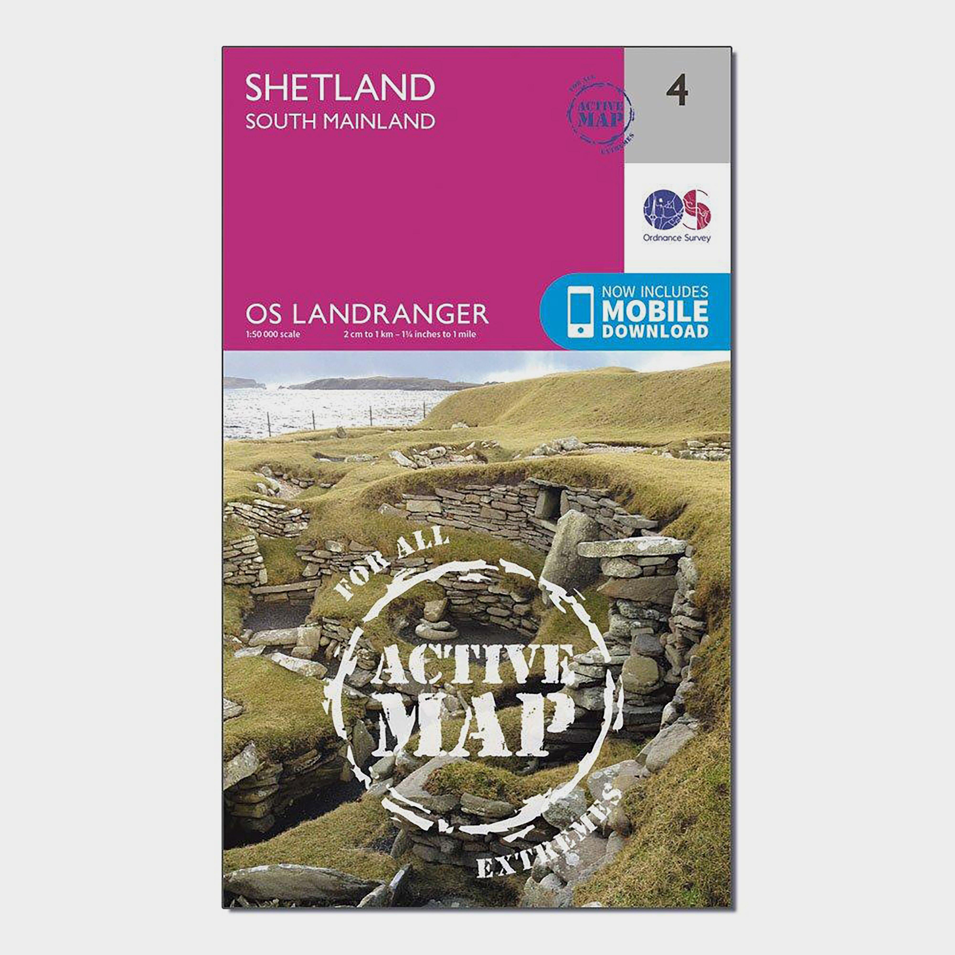 Landranger Active 4 Shetland South Mainland Map With Digital Version
