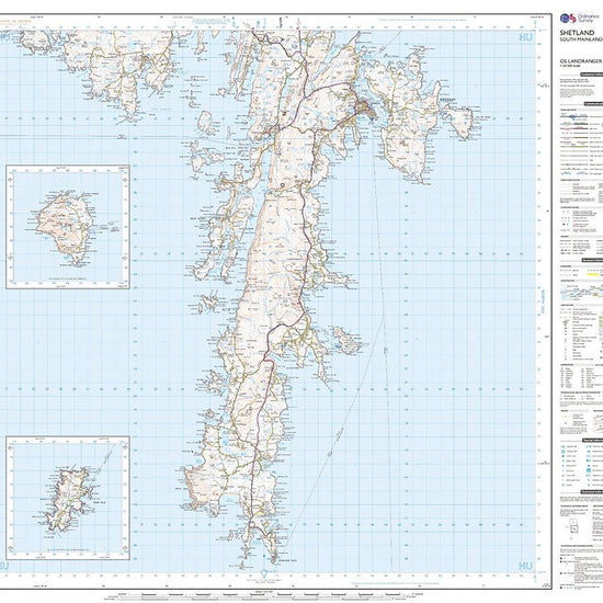 Landranger Active 4 Shetland South Mainland Map With Digital Version