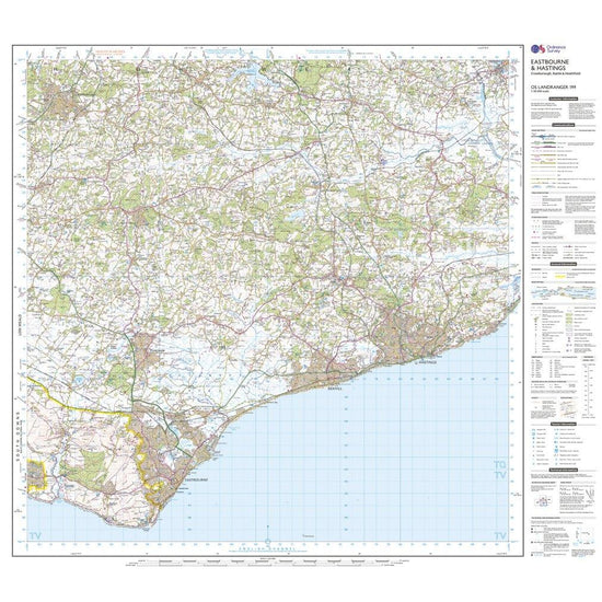 Landranger Active 199 Eastbourne & Hastings, Battle & Heathfield Map With Digital Version