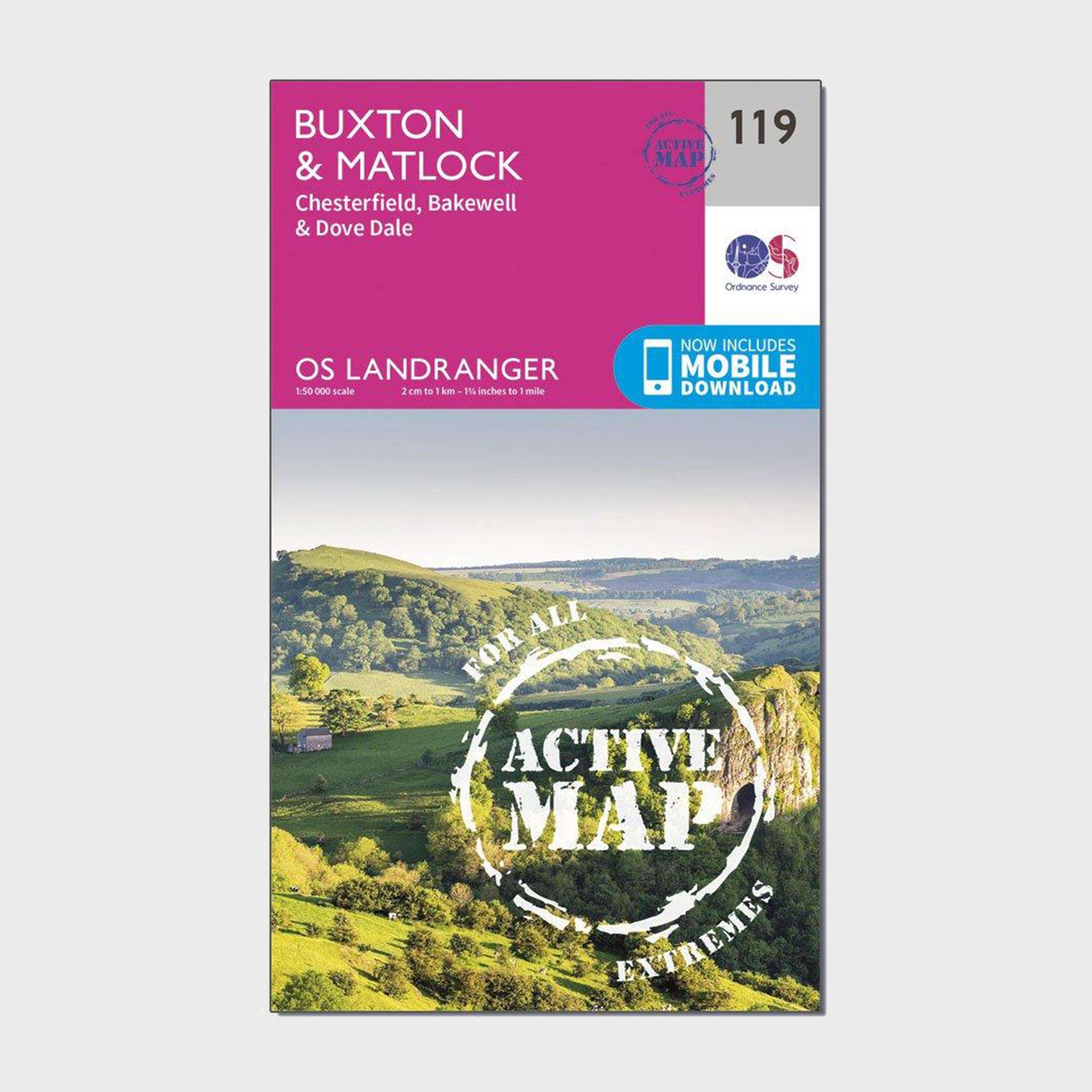 Landranger Active 119 Buxton & Matlock, Chesterfield, Bakewell & Dove Dale Map With Digital Version