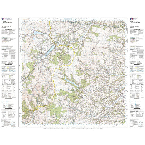 Landranger Active 125 Bala & Lake Vyrnwy Map With Digital Version