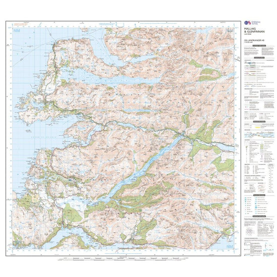 Landranger Active 40 Mallaig & Glenfinnan, Loch Shiel Map With Digital Version