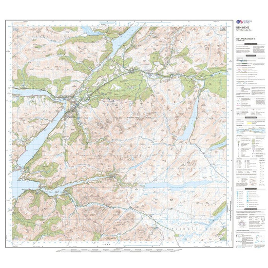 Landranger Active 41 Ben Nevis, Fort William & Glen Coe Map With Digital Version