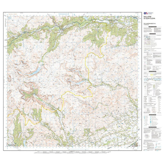 Landranger Active 44 Ballater & Glen Clova Map With Digital Version
