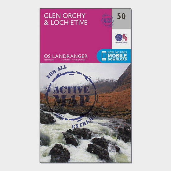 Landranger Active 50 Glen Orchy & Loch Etive Map With Digital Version
