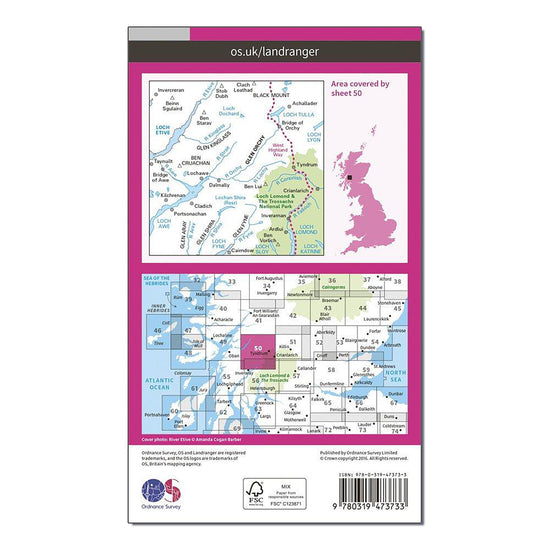 Landranger Active 50 Glen Orchy & Loch Etive Map With Digital Version