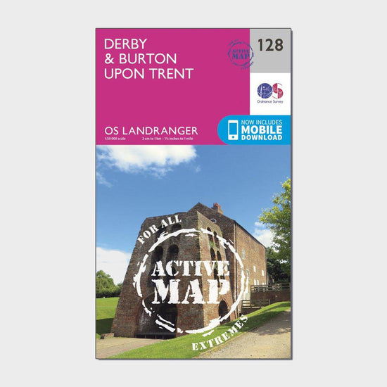 Landranger Active 128 Derby & Burton upon Trent Map With Digital Version