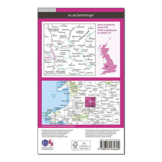 Landranger Active 137 Ludlow & Church Stretton, Wenlock Edge Map With Digital Version