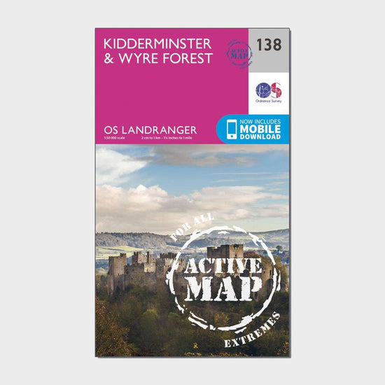 Landranger Active 138 Kidderminster & Wyre Forest Map With Digital Version