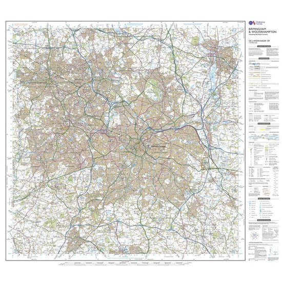 Landranger Active 139 Birmingham & Wolverhampton Map With Digital Version