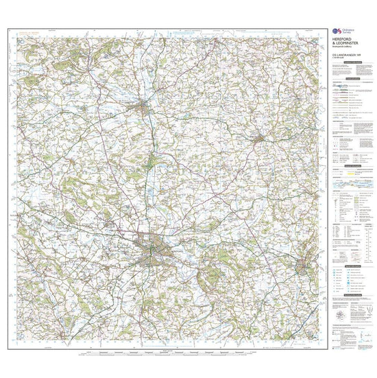 Landranger Active 149 Hereford & Leominster, Bromyard & Ledbury Map With Digital Version