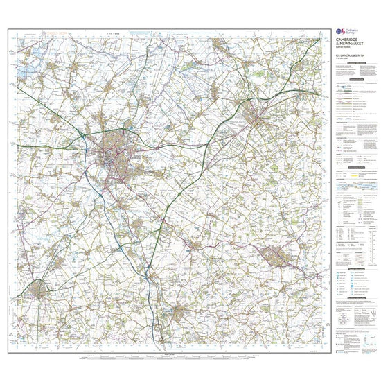 Landranger Active 154 Cambridge, Newmarket & Saffron Walden Map With Digital Version