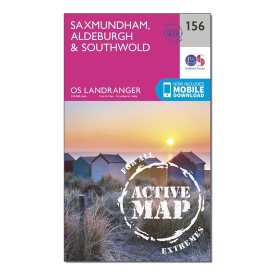 Landranger Active 156 Saxmundham, Aldeburgh & Southwold Map With Digital Version
