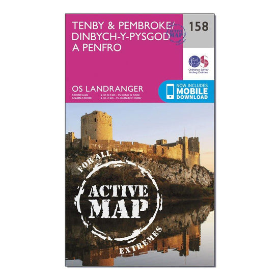 Landranger Active 158 Tenby & Pembroke Map With Digital Version