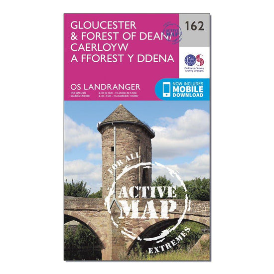 Landranger Active 162 Gloucester & Forest of Dean Map With Digital Version