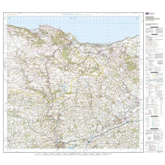 Landranger Active 181 Minehead & Brendon Hills, Dulverton & Tiverton Map With Digital Version