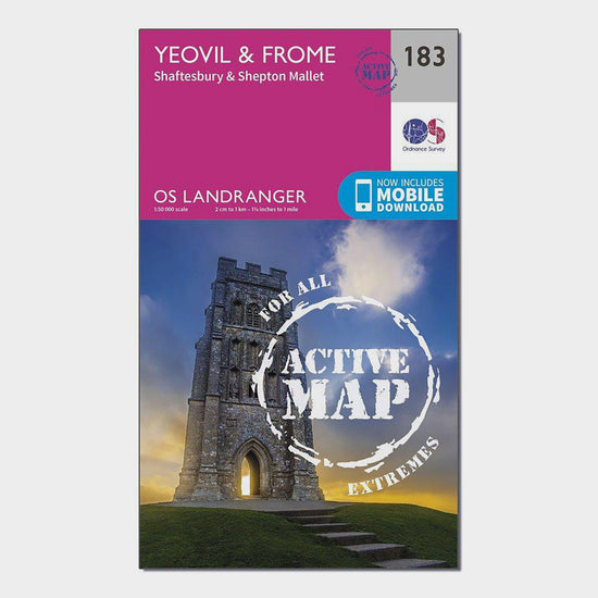 Landranger Active 183 Yeovil & Frome Map With Digital Version