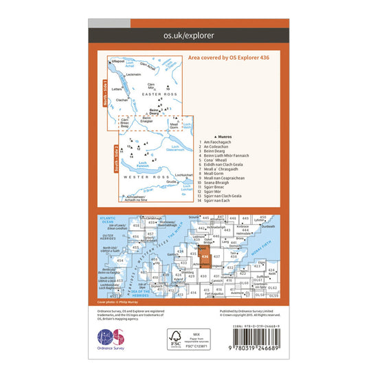 Explorer 436 An Teallach & Slioch Map With Digital Version