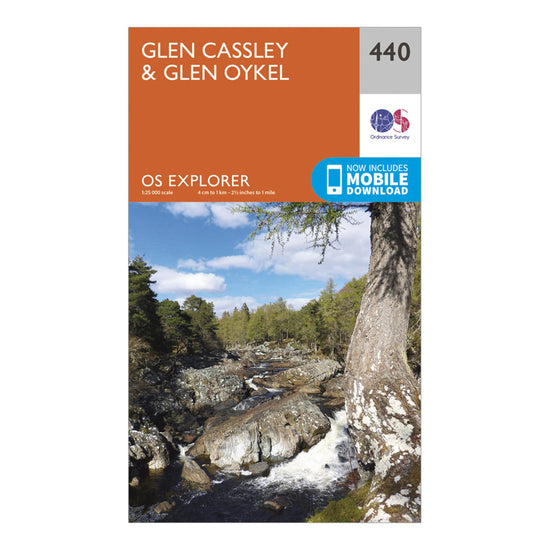 Explorer 440 Glen Cassley & Glen Oykel Map With Digital Version