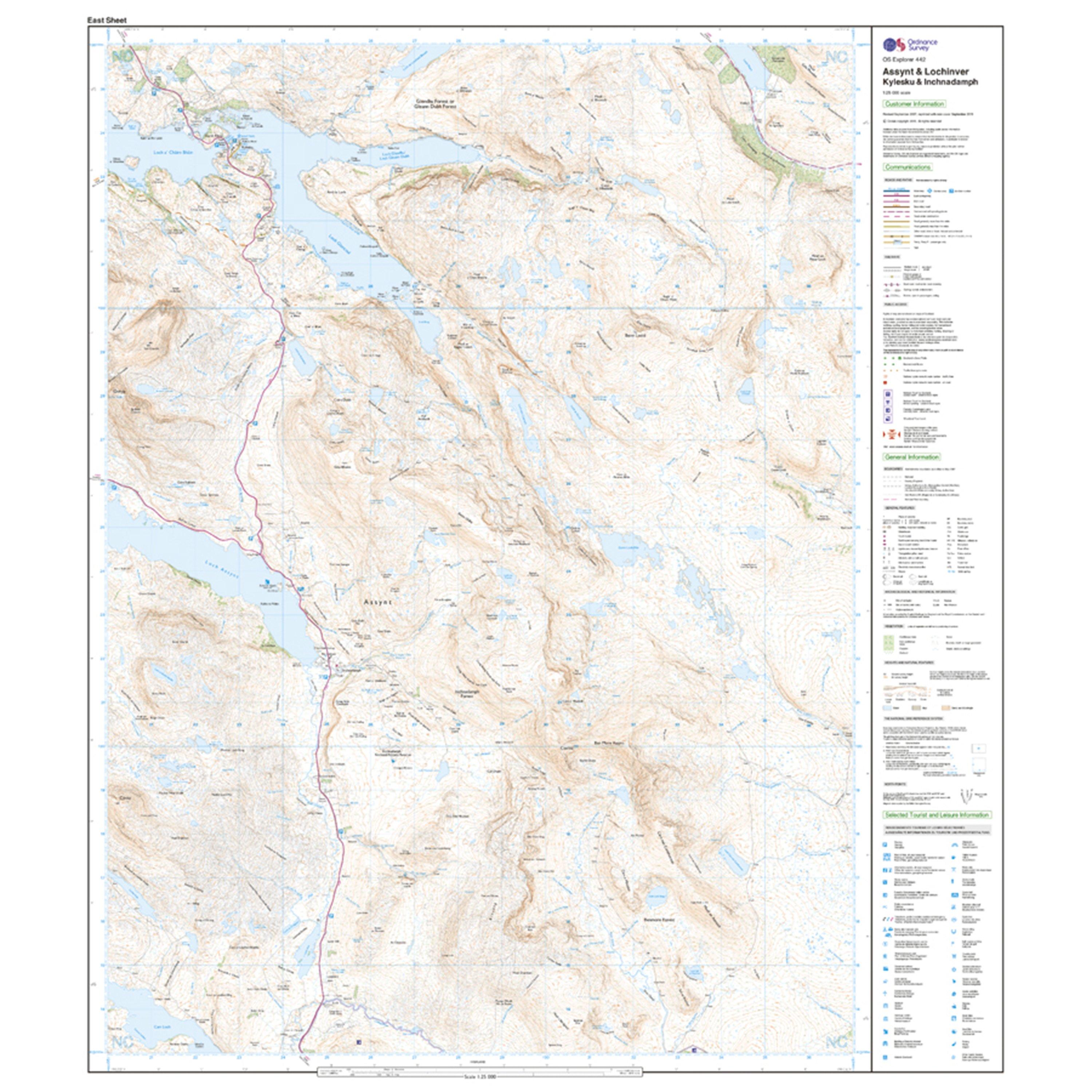 Explorer 442 Assynt & Lochinver Map With Digital Version