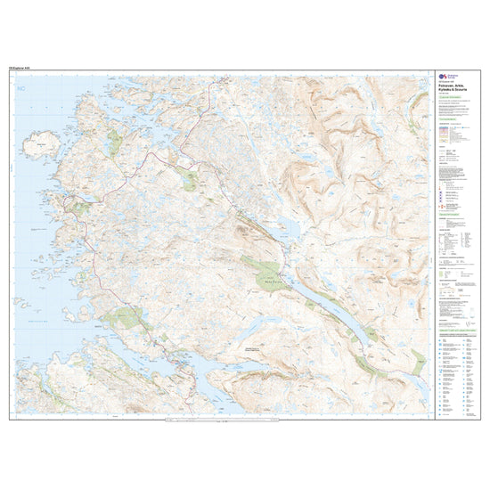 Explorer 445 Foinaven, Arkle, Kylesku & Scourie Map With Digital Version