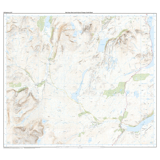 Explorer 447 Ben Hope, Ben Loyal & Kyle of Tongue Map With Digital Version