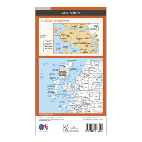 Explorer 456 North Harris & Loch Seaforth Map With Digital Version