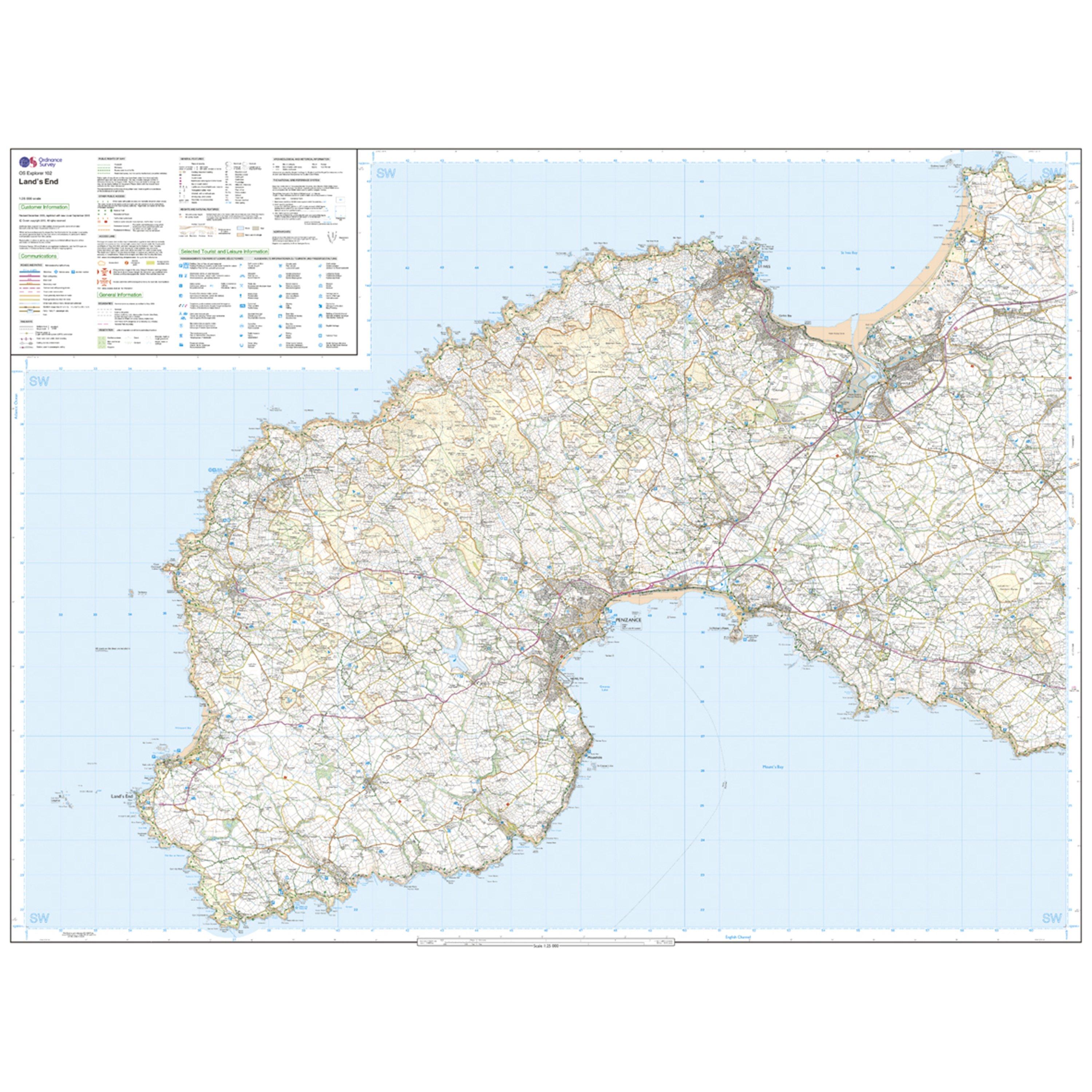 Explorer 102 Land’s End Map With Digital Version
