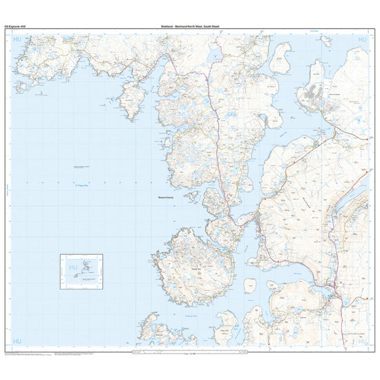 Explorer 469 Shetland – Mainland North West Map With Digital Version