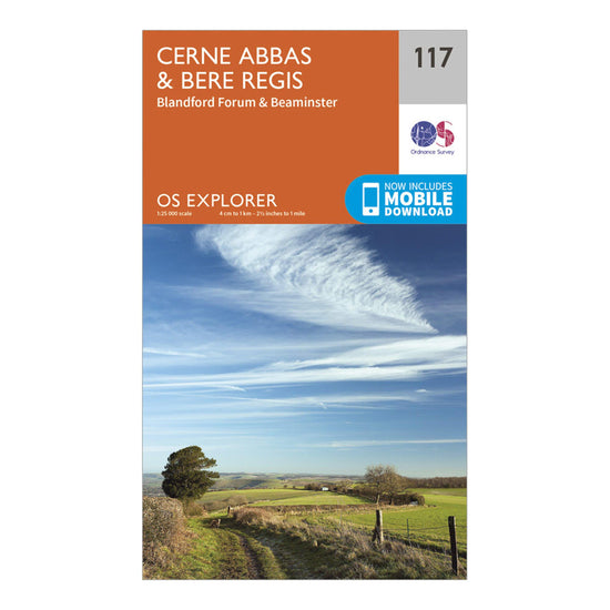 Explorer 117 Cerne Abbas & Bere Regis Map With Digital Version